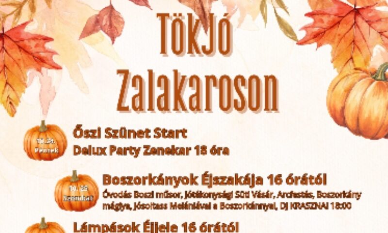 Tök jó a Zalakaroson 2025 Okt. 24-31