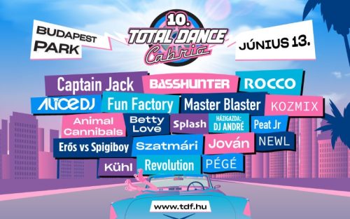 Ha nyár, akkor Total Dance Cabrio! Ülj be mellénk a cabrioba, és hagyd, hogy visszarepítsünk a ‘90-es és 2000-es évek legszebb estéire!