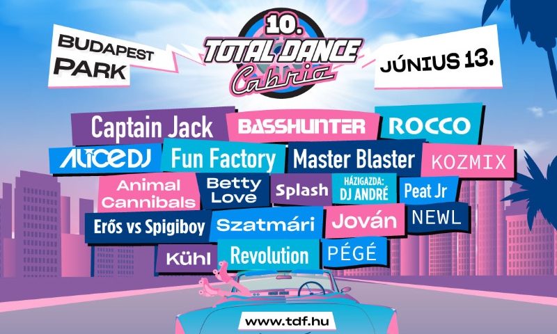 Ha nyár, akkor Total Dance Cabrio! Ülj be mellénk a cabrioba, és hagyd, hogy visszarepítsünk a ‘90-es és 2000-es évek legszebb estéire!